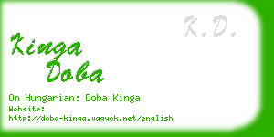 kinga doba business card